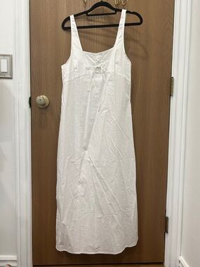 White poplin dress by Deiji Studios in size S